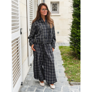 Chemise à carreaux Méliséa - Bleu/Kaki