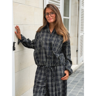 Chemise à carreaux Méliséa - Bleu/Kaki