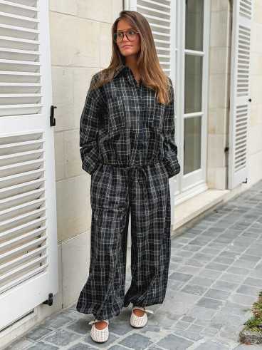 Chemise à carreaux Méliséa - Bleu/Kaki