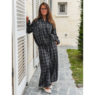 Pantalon à carreaux Méliséa - Bleu/Kaki