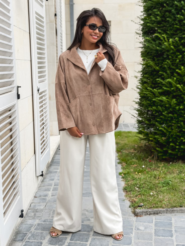 Veste en suédine Amalie - Beige