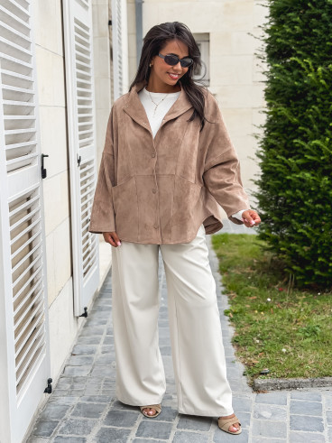 Veste en suédine Amalie - Beige