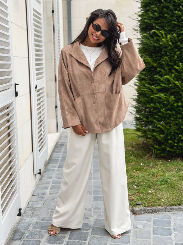 Veste en suédine Amalie - Beige