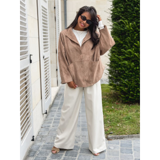 Veste en suédine Amalie - Beige