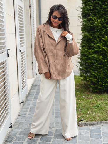 Veste en suédine Amalie - Beige