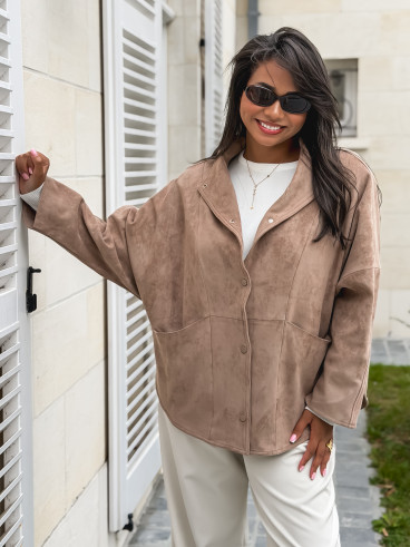 Veste en suédine Amalie - Beige
