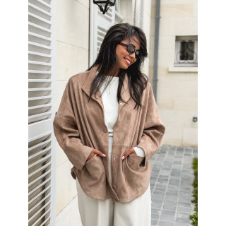 Veste en suédine Amalie - Beige
