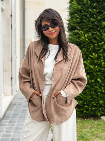 Veste en suédine Amalie - Beige