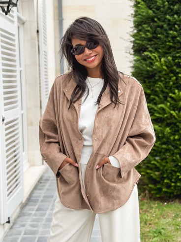 Veste en suédine Amalie - Beige