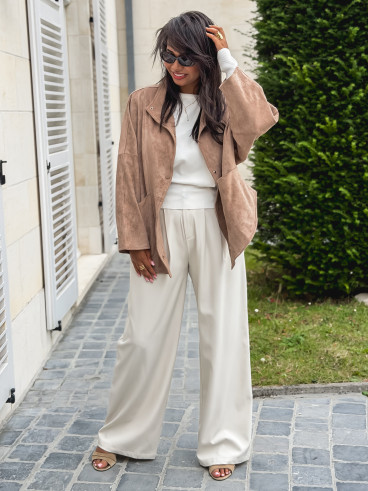 Veste en suédine Amalie - Beige