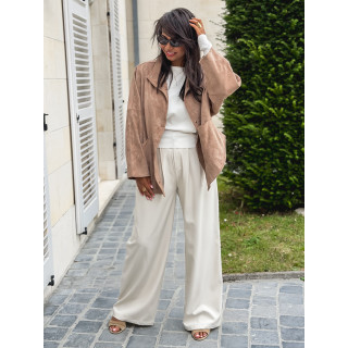 Veste en suédine Amalie - Beige