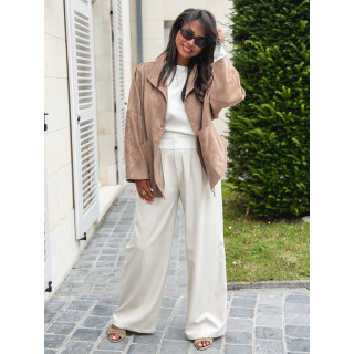 Veste en suédine Amalie - Beige