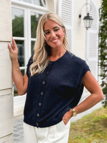 Gilet sans manches Christina - Bleu marine