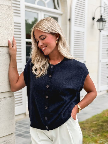 Gilet sans manches Christina - Bleu marine