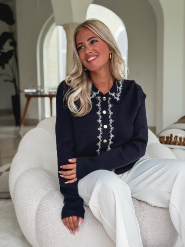 Gilet Nilda - Bleu marine Gilet Nilda - Bleu marine