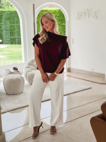 Pull sans manches Dakota - Bordeaux