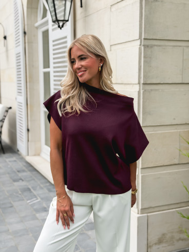 Pull sans manches Dakota - Bordeaux Pull sans manches Dakota - Bordeaux
