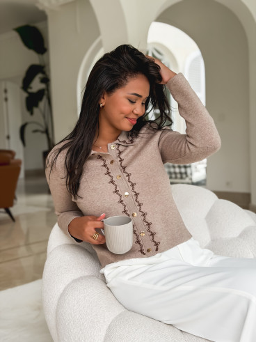 Gilet Nilda - Taupe