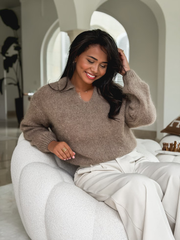 Pull Joéva - Taupe Pull Joéva - Taupe