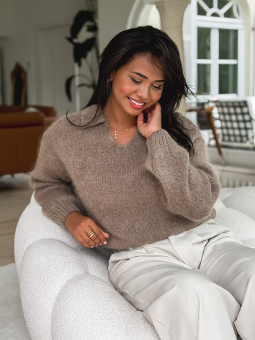 Pull Joéva - Taupe Pull Joéva - Taupe