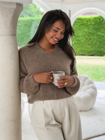Pull Joéva - Taupe Pull Joéva - Taupe