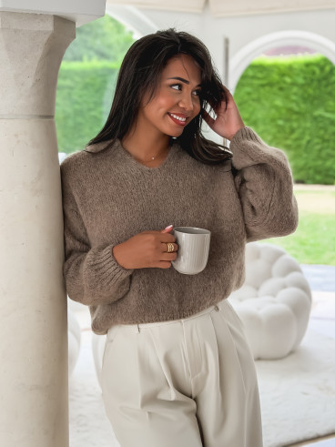 Pull Joéva - Taupe