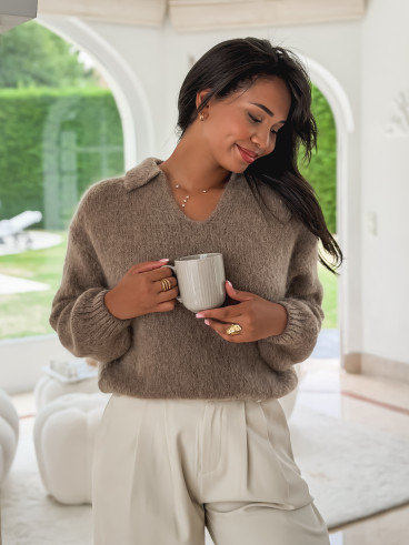 Pull Joéva - Taupe Pull Joéva - Taupe