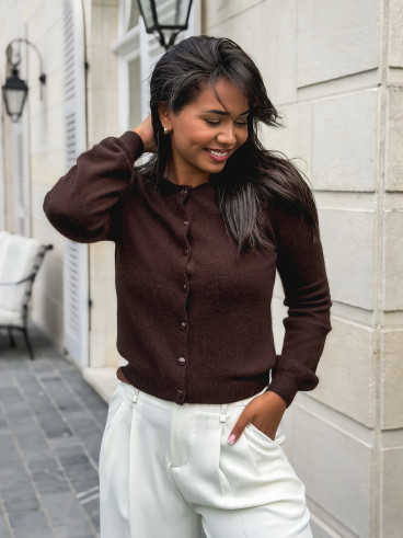 Gilet Ophélina - Chocolat