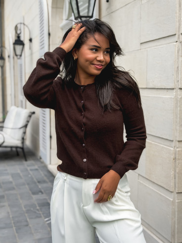 Gilet Ophélina - Chocolat
