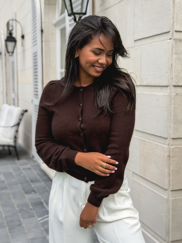 Gilet Ophélina - Chocolat Gilet Ophélina - Chocolat