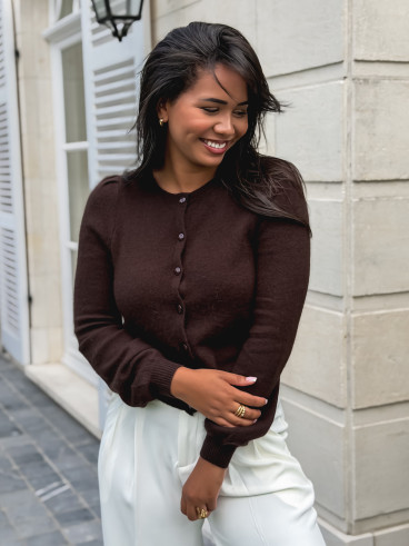 Gilet Ophélina - Chocolat Gilet Ophélina - Chocolat