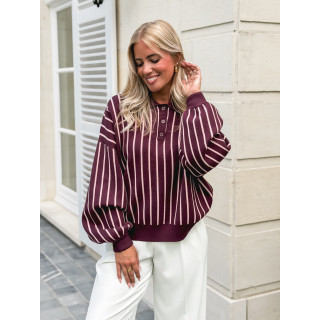 Pull lignée Marianna - Bordeaux