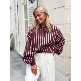 Pull lignée Marianna - Bordeaux