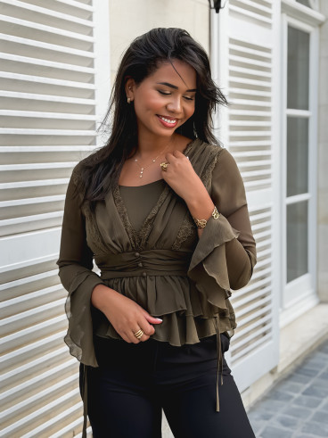 Blouse Lynaé - Kaki Blouse Lynaé - Kaki