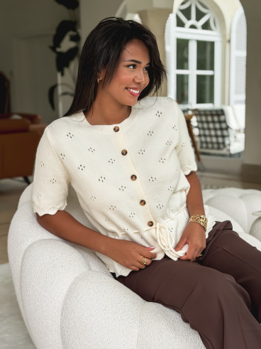 Gilet Esther - Ecru