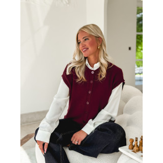 Gilet sans manches Christina - Bordeaux