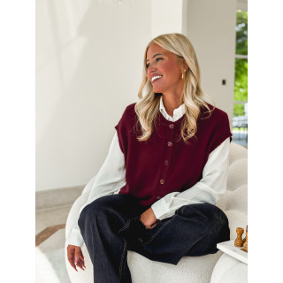 Gilet sans manches Christina - Bordeaux