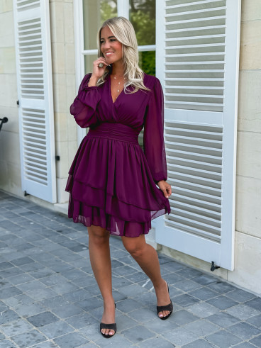 Robe courte Fruiti - Bordeaux