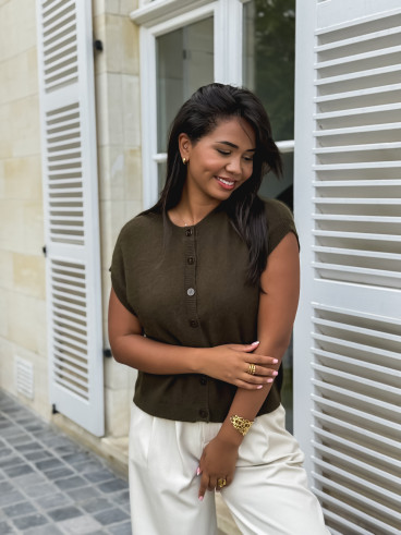 Gilet sans manches Christina - Kaki