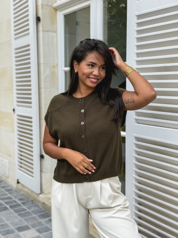 Gilet sans manches Christina - Kaki