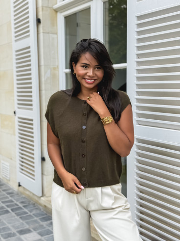 Gilet sans manches Christina - Kaki