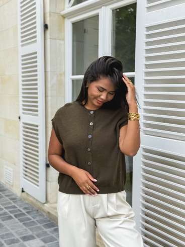 Gilet sans manches Christina - Kaki