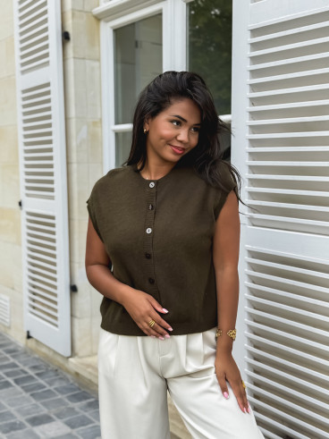 Gilet sans manches Christina - Kaki