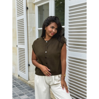 Gilet sans manches Christina - Kaki