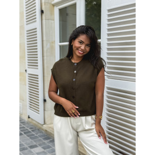 Gilet sans manches Christina - Kaki