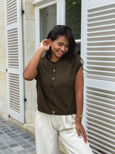 Gilet sans manches Christina - Kaki