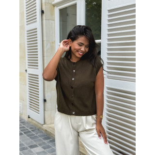 Gilet sans manches Christina - Kaki