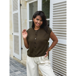 Gilet sans manches Christina - Kaki