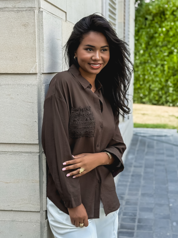 Chemise Pékin - Chocolat
