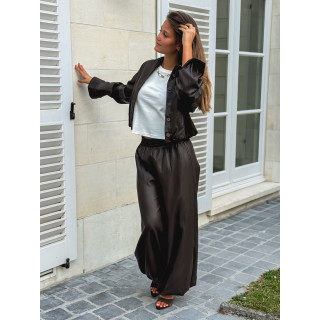 Chemise en simili Zendaya - Chocolat